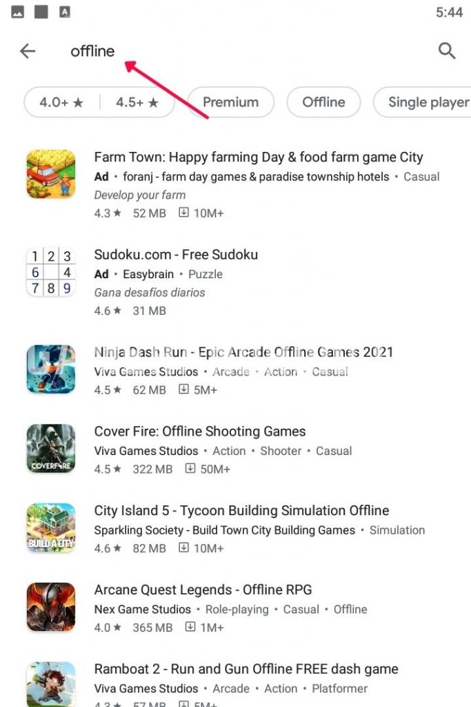 Cara Mencari Game Offline di Google Play Store